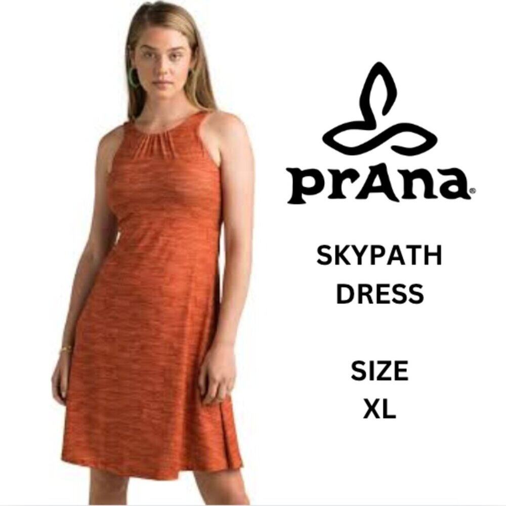 PRANA Women's Skypath Dress Scoop Neck slim fit dress with built-in bra SIZE XL - Picture 7 of 16